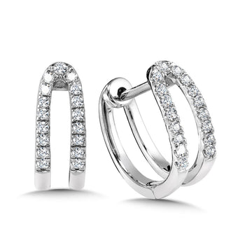 14K White Gold Basics Hoops